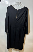 Load image into Gallery viewer, Banana Republic Womens Black Boat Neck Long Sleeve Back Zip Shift Dress Size 12
