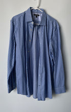Load image into Gallery viewer, Banana Republic Mens Blue White Gingham Tailored Slim Fit Button-Up Shirt Sz XL

