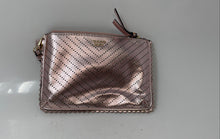 Load image into Gallery viewer, Victoria Secret Womens Pink Metallic Leather Zipper Wristlet Wallet
