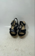 Load image into Gallery viewer, UGG Womens Jackilyn Black Patent Leather Platform Espadrille Sandals Size 6
