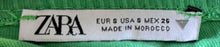 Load image into Gallery viewer, Zara Womens Green Collarless Sleeveless Pullover Short A-Line Dress Size Small
