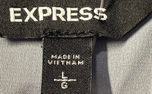 Load image into Gallery viewer, Express Womens Gray Short Sleeve V-Neck Regular Fit 1/4 Zip Blouse Top Size L
