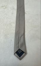 Load image into Gallery viewer, Bretelle Mens Beige Printed Silk Keeper Loop Adjustable Pointed Tie
