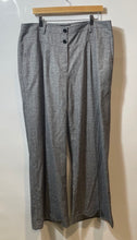 Load image into Gallery viewer, Karl Lagerfeld Womens Gray Striped Pleated Wide-Leg Cuff Dress Pants Sz 16 W/Tag
