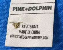 Load image into Gallery viewer, Pink+Dolphin Mens Blue Striped Legend Short Sleeve Baseball Jersey Size XL
