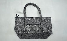 Load image into Gallery viewer, Vera Bradley Womens Black White Printed Zipper Double Handle Tote Handbag
