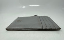 Load image into Gallery viewer, Authentic Tory Burch Womens Gray Diamond-Quilted Card Wallet Worn Damaged
