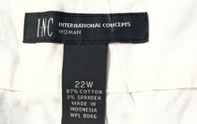Load image into Gallery viewer, INC International Concepts Womens White Pockets Capri Pants Size 22W With Tag
