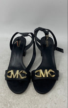 Load image into Gallery viewer, Michael Kors Womens Black Gold Open Toe Ankle Strap Sandals Size 8M
