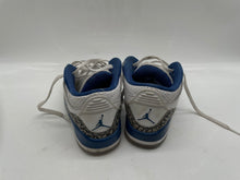 Load image into Gallery viewer, Nike Kids Air Jordan 3 Retro DM0966-148 White Blue Sneaker Shoes Size 12C
