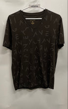 Load image into Gallery viewer, Armani Exchange Mens Green Broken Letters Short Sleeve V-Neck T-Shirt Size M
