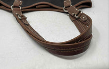 Load image into Gallery viewer, Chaps Womens Black Brown Inner Pocket Double Handles Clip Lock Shoulder Handbag
