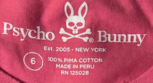 Load image into Gallery viewer, Psycho Bunny Womens Pink Short Sleeve Crew Neck Pullover T-Shirt Size 6
