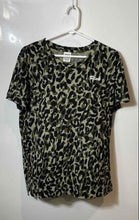 Load image into Gallery viewer, Pink By Victoria's Secret Womens Green Black Leopard Print T-Shirt Size XS
