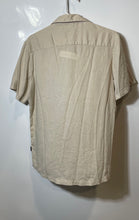 Load image into Gallery viewer, Kenneth Cole Mens Beige Short Sleeve Slim Fit Button-Up Shirt Size Small
