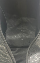 Load image into Gallery viewer, Guess Mens Black Monogram Print Double Handle Travel Weekender Duffle Bag
