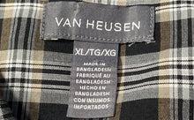 Load image into Gallery viewer, Van Heusen Mens Blue Plaid Long Sleeve Collared Button-Up Shirt Size XL
