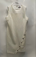 Load image into Gallery viewer, Tommy Hilfiger Womens White Sleeveless Diagonal Button Front Sheath Dress Sz 16
