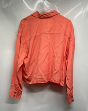 Load image into Gallery viewer, Calvin Klein Jeans Womens Orange Long Sleeve Collared Button-Up Shirt Size M
