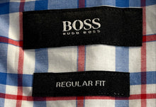 Load image into Gallery viewer, Hugo Boss Mens Multicolor Plaid Print Long Sleeve Button-Up Shirt Size L
