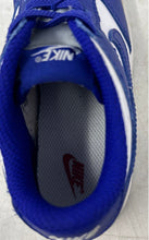 Load image into Gallery viewer, Nike Kids Dunk Low White Blue Low Top Lace-Up Sneakers Shoes Size 9C
