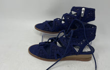 Load image into Gallery viewer, Vince Camuto Womens Rollera Navy Blue Open Toe Side Zip Gladiator Sandal Size 6
