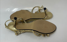 Load image into Gallery viewer, Nina New York Womens Yellow Gold Kitten Heel Slingback Sandals Size 7.5M
