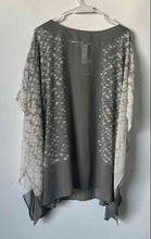 Load image into Gallery viewer, Chico's Womens Gray Sequin Boat Neck Pullover Poncho Blouse Top Size S/M
