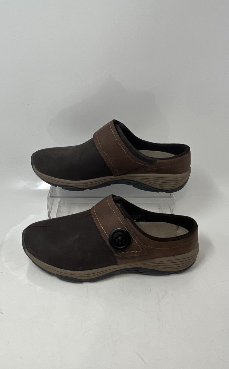 Easy Spirit Womens Sevapour3 Brown Round Toe Slip-On Mule Shoes Size 6.5M