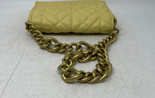 Load image into Gallery viewer, Zara Womens Yellow Gold Quilted Inner Pocket Chain Strap Medium Shoulder Bag
