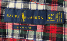 Load image into Gallery viewer, Ralph Lauren Mens Red Multicolor Plaid Long Sleeve Button-Up Shirt Size XLT

