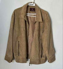 Load image into Gallery viewer, V Milano Mens Khaki Long Sleeve Collared Full-Zip Bomber Jacket No Size
