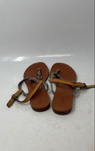 Load image into Gallery viewer, Coach Womens Charleen Brown Snakeskin Print Open Toe Flat Thong Sandals Sz 7.5 B
