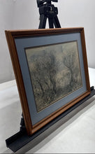 Load image into Gallery viewer, Framed Sketch A Castle And Forest Style Landscape Signed Artwork Print
