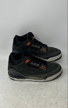Load image into Gallery viewer, Nike Boys Air Jordan 3 Retro DM0967-080 Black Sneaker Shoes Sz 4Y Missing Laces
