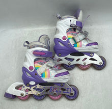 Load image into Gallery viewer, Sulifeel Kids Multicolor Adjustable Ratchet Buckle Inline Roller Skates Sz 28-31
