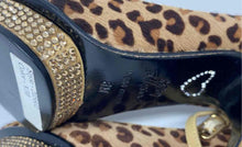 Load image into Gallery viewer, Betsey Johnson Womens Brown Beige Animal Print Ankle Strap Pump Heels Size 6M
