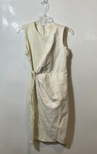 Load image into Gallery viewer, Calvin Klein Womens Beige Sleeveless Crew Neck Back Zipper Wrap Dress Size 4
