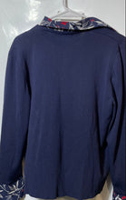 Load image into Gallery viewer, Alfred Dunner Womens Blue Long Sleeve Spread Collar Cardigan Sweater Size Medium
