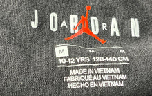 Load image into Gallery viewer, Air Jordan Kids Black Graphic Print Short Sleeve Crew Neck T-Shirt Size M
