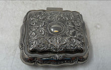 Load image into Gallery viewer, Vintage Silver-Tone Swirl Engraved Hinged Lock Lined Square Shape Jewelry Box
