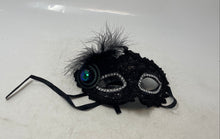 Load image into Gallery viewer, Adult Unisex Black Dramatic Feather Embellished Costume Masquerade Eye Mask
