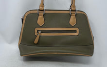 Load image into Gallery viewer, Giani Bernini Womens Olive Green Outer Pocket Double Handle Satchel Handbag
