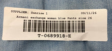Load image into Gallery viewer, Armani Exchange Womens Blue Denim Medium Wash J01 Super Skinny Leg Jeans Size 26
