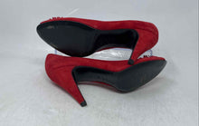 Load image into Gallery viewer, Sigerson Morrison Womens Red Peep Toe Cone Pump Heels Size 8.5
