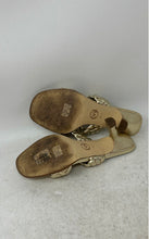Load image into Gallery viewer, Michael Kors Womens Nadia Gold-Tone Leather Braided Strap Mule Heels Size 7.5M
