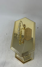Load image into Gallery viewer, Vintage Bulova Gold-Tone Brass Quartz Anniversary Carriage Chime Mantel Clock
