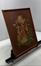 Load image into Gallery viewer, Vintage Women Asian Style Pagoda Scene Bamboo Framed Wall Art Print
