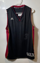 Load image into Gallery viewer, Adidas Mens Black Red NBA Miami Heat Dwyane Wade #3 Basketball Jersey Size Large
