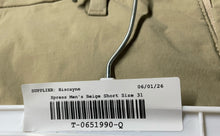 Load image into Gallery viewer, Express Mens Beige Stretch Flat Front Slim Above The Knee 9" Chino Shorts Sz 31
